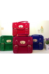 Velvet Turn-Lock Satchel