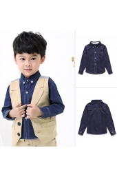 Navy Blue Dots Shirt Navy Blue Dots Shirt