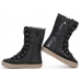 Unisex Black High Cut Laced Boots
