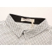 White Shirt with Black Poka Dots