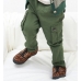 Green Cotton Cargon Pants