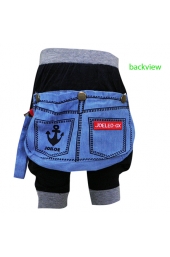 Navy Blue Harem Bermudas