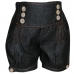 Black High Waist Denim Cotton Shorts Black High Waist Denim Cotton Shorts