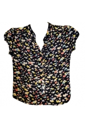 Dark Blue Heart Shaped Blouse