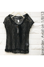  Black Mesh Rag and Bone Blouse