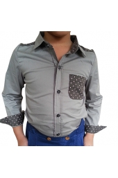 Grey Unisex long Sleeve Shirt