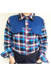 Blue Checkers Long Sleeve Shirt