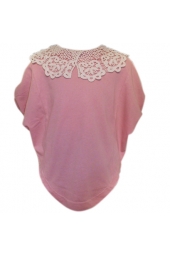 Pink Oversized Cropped Tees