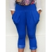 Blue Cotton Harem Pants